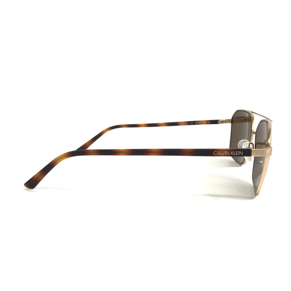 Calvin Klein Sunglasses CK20300S 717 Gold Tortoise Frames with Dark Brown Lenses